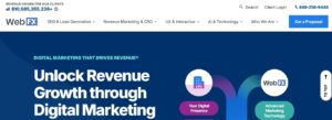 Homepage screenshot of WebFx’s UK 
