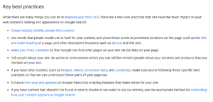Key SEO best practices by Google