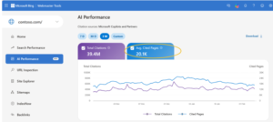 Screenshot of Microsoft AI Performance Dashboard
